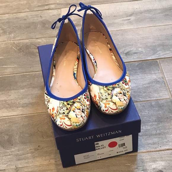 💎HP💎 Stuart Weitzman Patterned Flats Size 9 - Picture 4 of 6